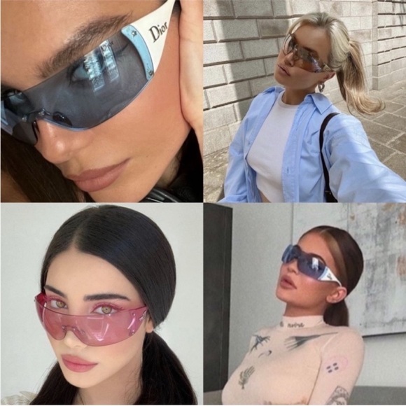 Dior Ski 5 RARE Vintage Y2K Rimless Shield Sunglasses in Black - Picture 5 of 16